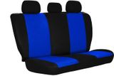 Huse auto pentru Seat Leon (II) 2005-2012 CARO albastre 2+3