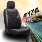 Huse auto pentru Mercedes Benz C Klasa (W202)  1993-2000 MONZA_Negru cu rosu 1+1