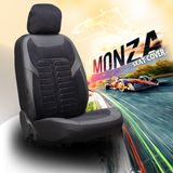 Huse auto pentru Volkswagen Polo (II)  1981-1994 MONZA_Negru cu gri 1+1