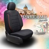 Huse auto pentru Seat Ibiza (III) 2002-2008 PALERMO_Negru cu rosu 2+3