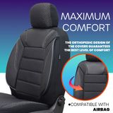 Huse auto pentru Seat Cordoba (I)  1993-2002 PALERMO_Negru cu gri 2+3