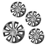 Capace roti pentru Dacia Stratos 14&#039;&#039; Silver &amp; Black 4pc set