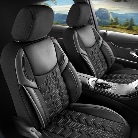 Huse auto pentru BMW X3 F25 2010-2017 BERLIN_Gri 1+1, față