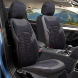 Huse auto pentru Citroen C3 (II) 2009-2016 MONZA_Negru cu rosu 1+1