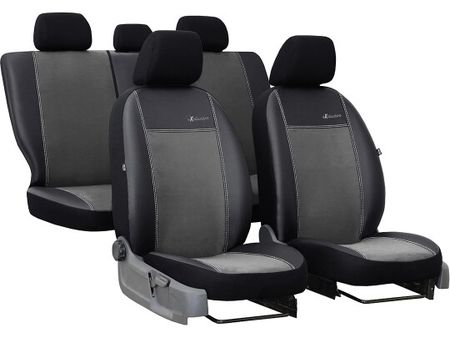 Huse auto pentru Dacia Logan (II) 2012-2020 Exclusive Alcantara - gri 2+3