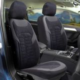 Huse auto pentru Fiat Punto (2012) 2012-2018 MONZA_Negru cu albastre 1+1