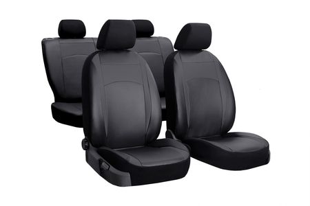 Huse auto pentru Kia Rio (IV) 2017-> Design Leather neagra 2+3
