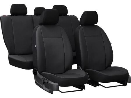 Huse auto pentru Mitsubishi L-200 (V) 2015-up PELLE - Neagra 2+3