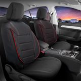 Huse auto pentru Seat Arona 2017-up PALERMO_Negru cu rosu 2+3