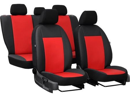 Huse auto pentru Seat Ibiza (IV) 2008-2017 PELLE - Rosie 2+3