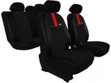 Huse auto pentru Seat Toledo (I) 1991-1998 GT8 - negru cu rosu 2+3