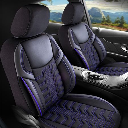 Huse auto pentru Volkswagen Tiguan (I) 2007-2016 BERLIN_Albastre 1+1