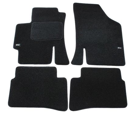 Covorase textile auto cu emblema Kia Rio II 2005-2011  4.buc