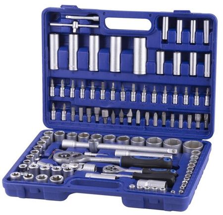 Set de scule Strend Pro S210, 108 bucăți, în carcasă, 1/4 "+1/2"