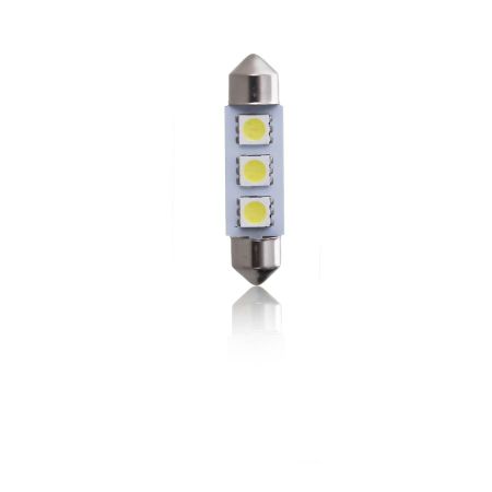 Bec T11 39mm FESTOON 3LED C5W biela 12V